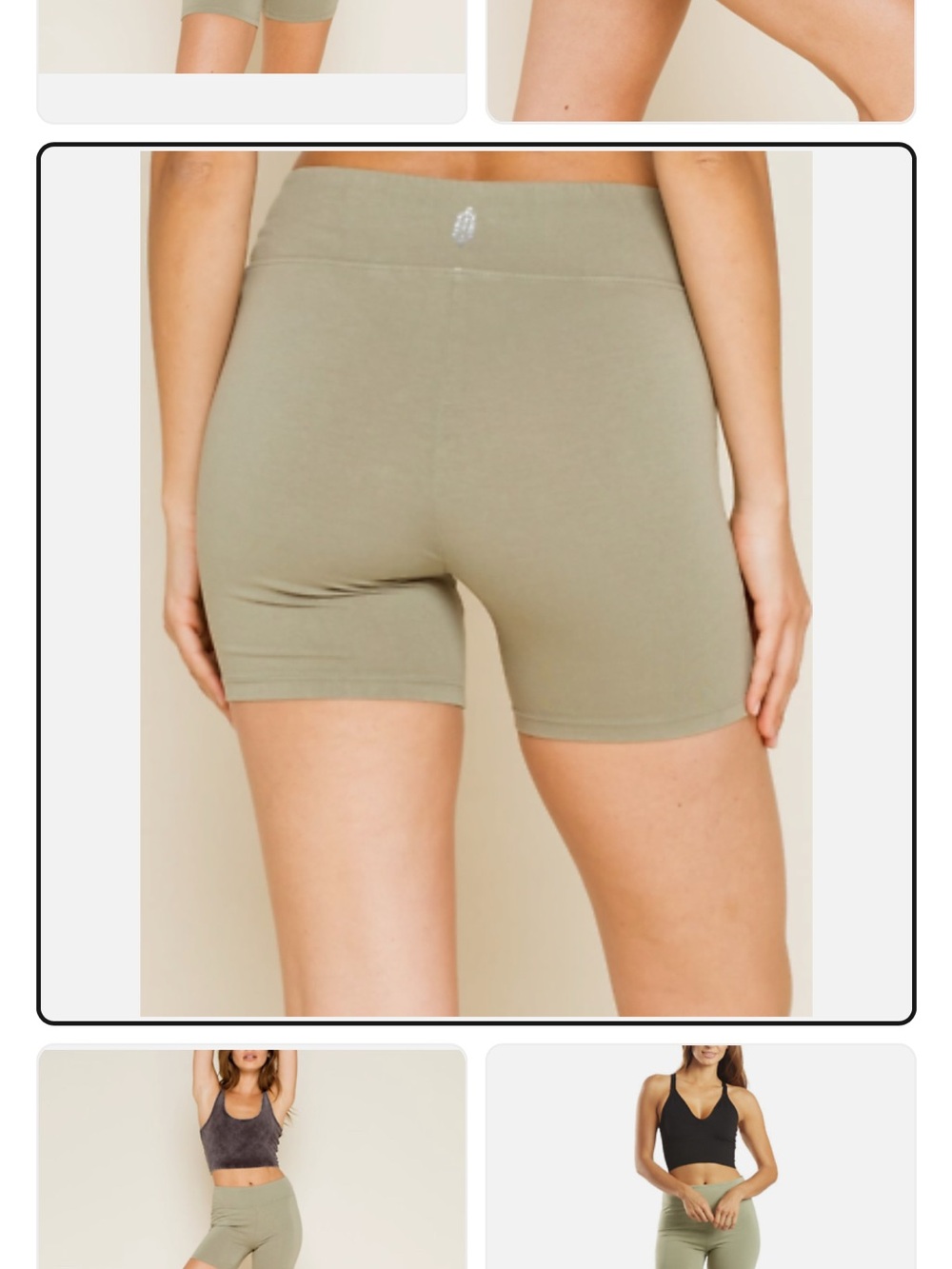 Free People Movement cotton biker Shorts